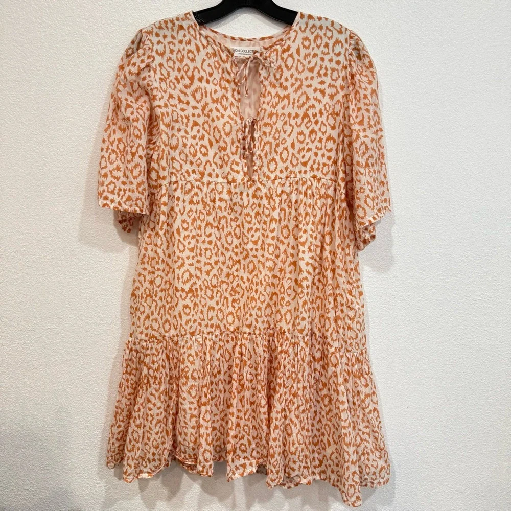 Emerson Fry India Collection Isla Dress Sunbaked Leopard Organic Size XS /S - Picture 4 of 8